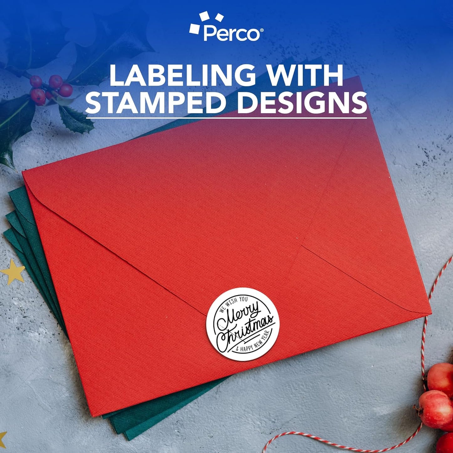 Perco White 3-Inch Round Circle Dot Sticker Labels - Multi-Roll Pack (3 Rolls, 500 Labels Each) - Permanent Adhesive, Vibrant Colors, Strong Hold - Perforated for Easy Use - Made in USA