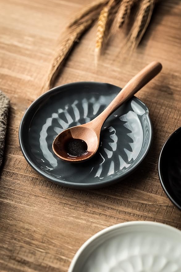 Spoon Rest for Stove Top, Cooking Spoon Holder for Kitchen Counter, Modern Farmhouse Decor Utensil Rest for Spoons, Ladles Tongs Spatula, Dark Gray