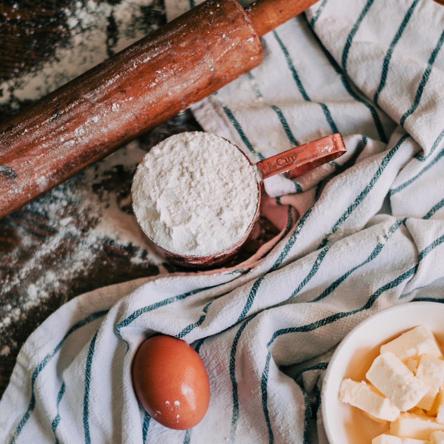 Classic Sapele Wooden Rolling Pin With Handles,Wood Baking Roller （17''L x 1.77"W)