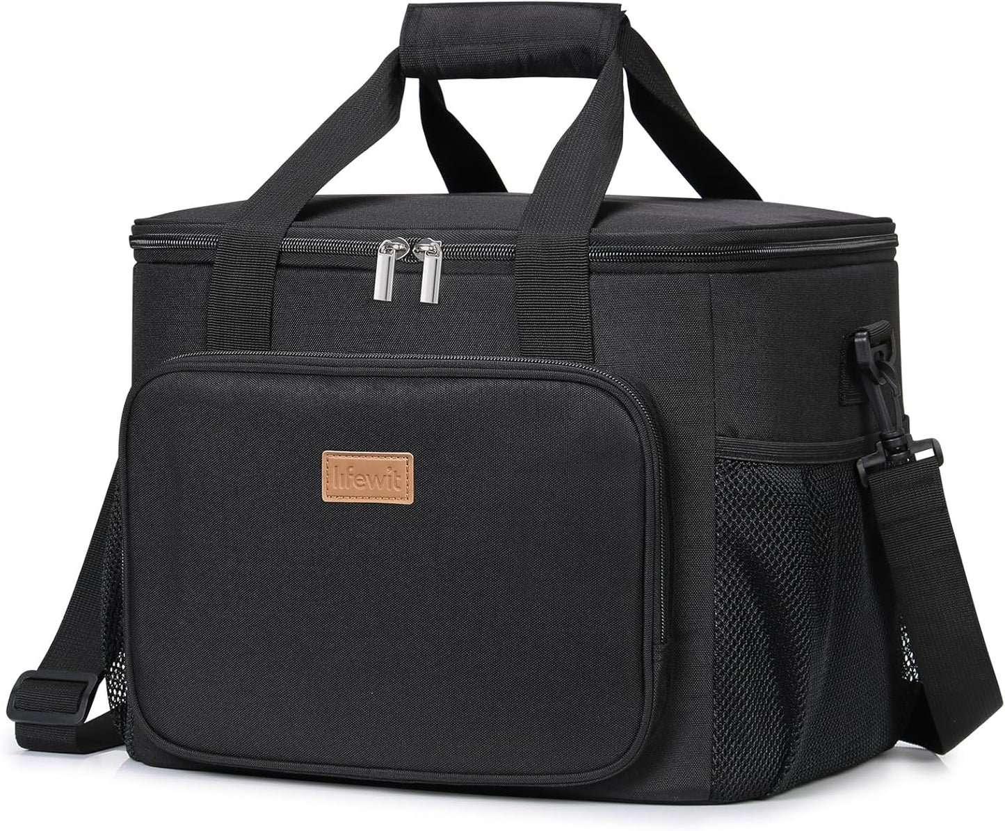 Lifewit Large Lunch Bag Insulated Lunch Box Soft Cooler Cooling Tote for Adult Men Women, Burgundy 40-Can (24L), 13.7"×11"×11"