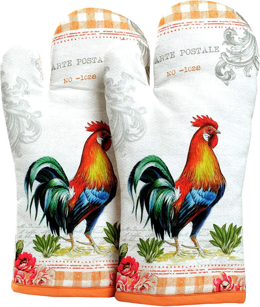 AMOUR INFINI Oven Mitts Set of 1 Quilted Liner with Hanging Loop Non Slip, Heat Resistant, Washable Reusable Oven Mitt Quilted Liner with Hanging Loop