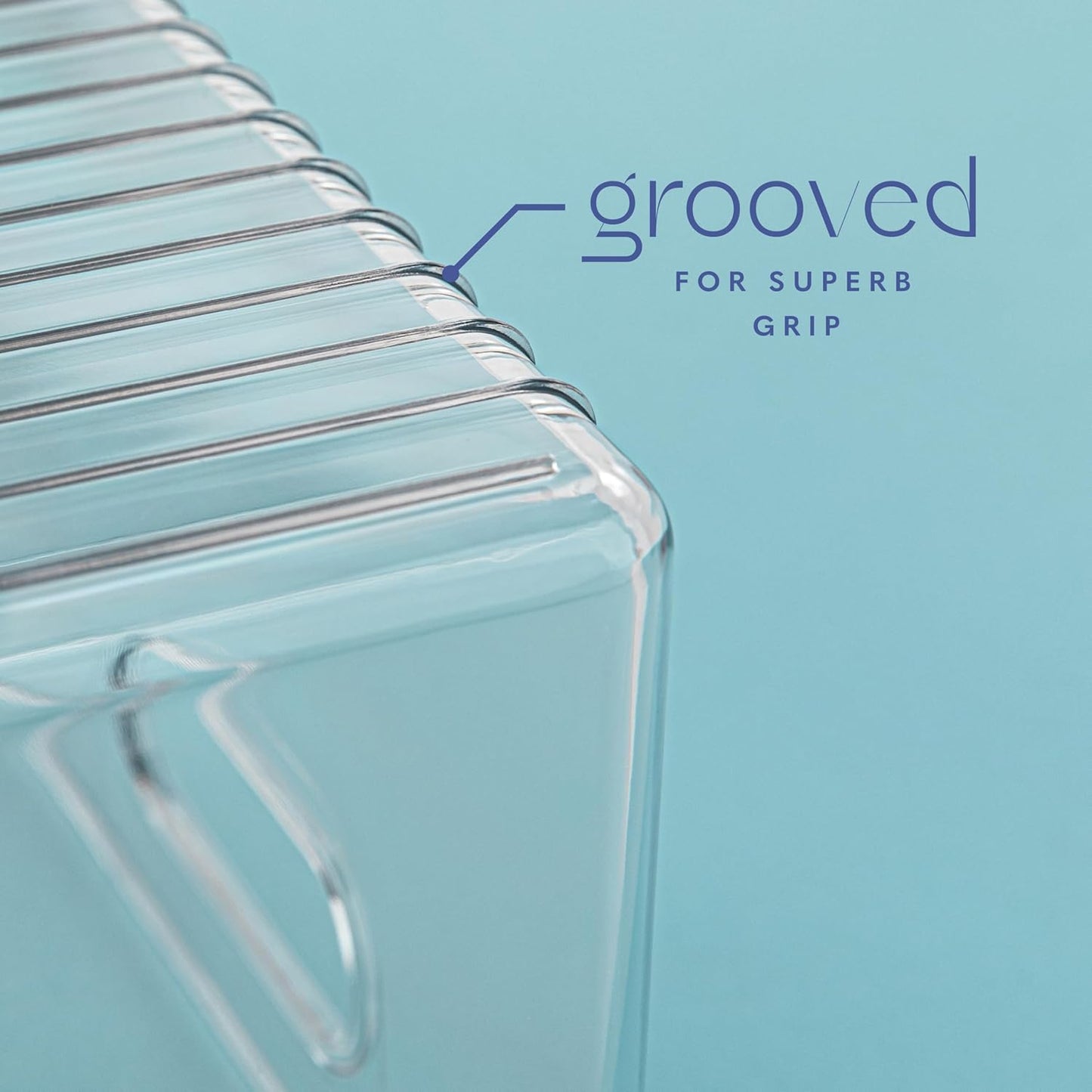 Plastic Food Storage 6 Pack Clear Container Bin with Handles for Organizing Kitchen, Pantry, Refrigerator, Freezer, Pantry, Cabinet, Closet, Bathroom. 10”x4”x5”