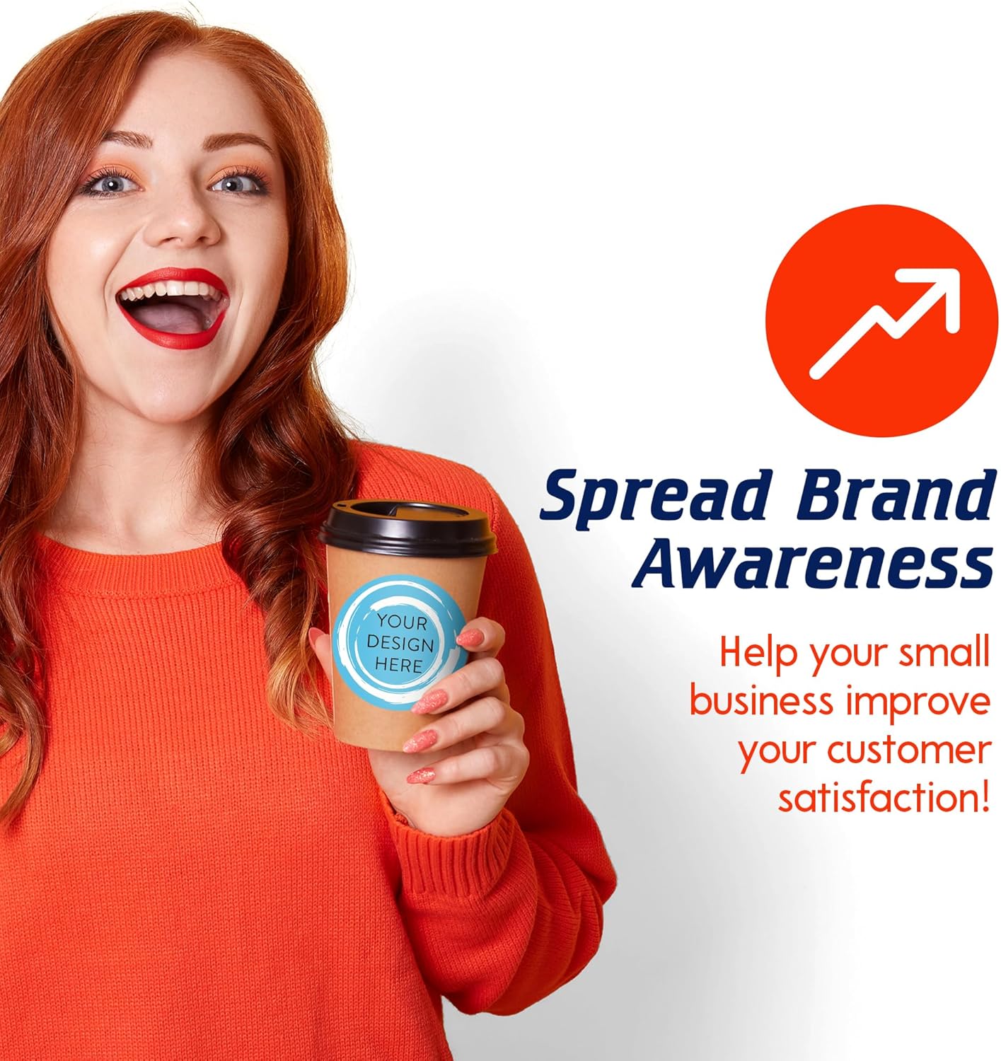 100 Custom Vinyl Stickers - Upload Your own Image, Text, Design, Logo - Personalized Logo Labels for Handmade, Packaging, Bottle, Jars, Candle, Brand Stickers (Blue Swirls, 3x3)