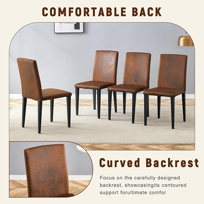 86.6" Dining Table Set for 8, Modern 9 Piece Wood Kitchen Table and Chairs Set, Rectangle Dining Room Table with 8 PU Leather Upholstered Chairs, Ideal for Home, Kitchen, or Apartment Dining