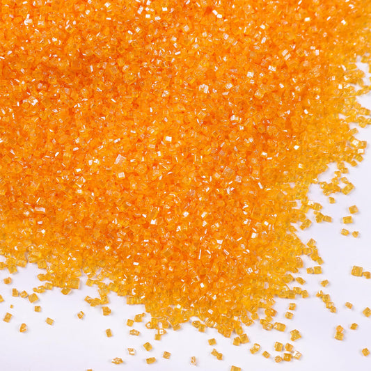 Orange Sanding Sugar for Baking Edible Sparkling Sprinkles Coarse Sugar Crystals for Easter Cake Decoration Cookie Cupcake Topper Ice Cream Topping Supplies 150g/5.3oz