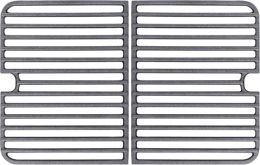 Rectangular Cast Iron Go Grate, Heavy-Duty Grates for Superior Heat Retention & Even Cooking on All Grills, Set of Two (10" x 8")