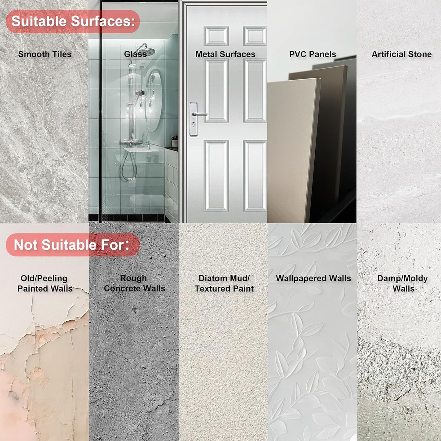 Aluminum Wall Hooks, No Drill Damage-Free Adhesive Hook, Product for Hanging Heavy Duty for Bathroom Kitchen Home (Slanting Square Sliver Hook, 4)