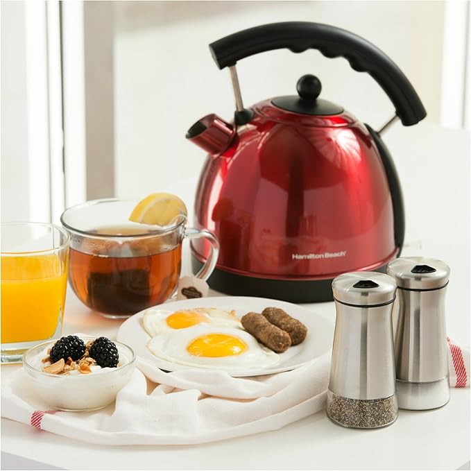 Salt and Pepper Shakers Set with Adjustable Pour Holes by CHEFVANTAGE - Stainless Steel