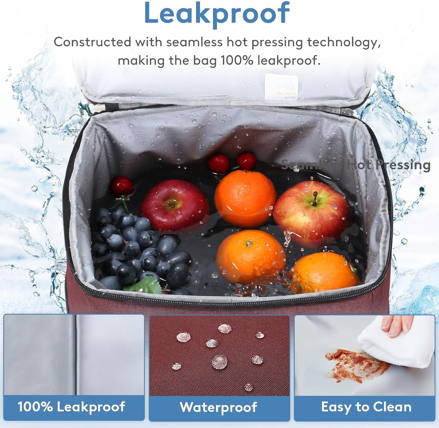 Lifewit Cooler Bag 30/50/60 Cans Collapsible and Insulated Large Lunch Bag Leakproof Soft Cooler Portable Tote for Camping/BBQ/Family Outdoor Activities