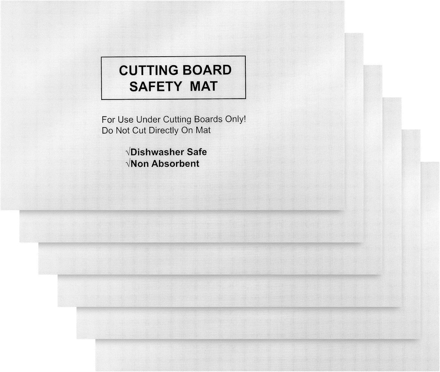 Haull 6 Pcs Non slip Cutting Board Mats Non Absorbent Safety Mat for Under Kitchen Cutting Boards, Dishwasher Safe, 16 x 10 Inches