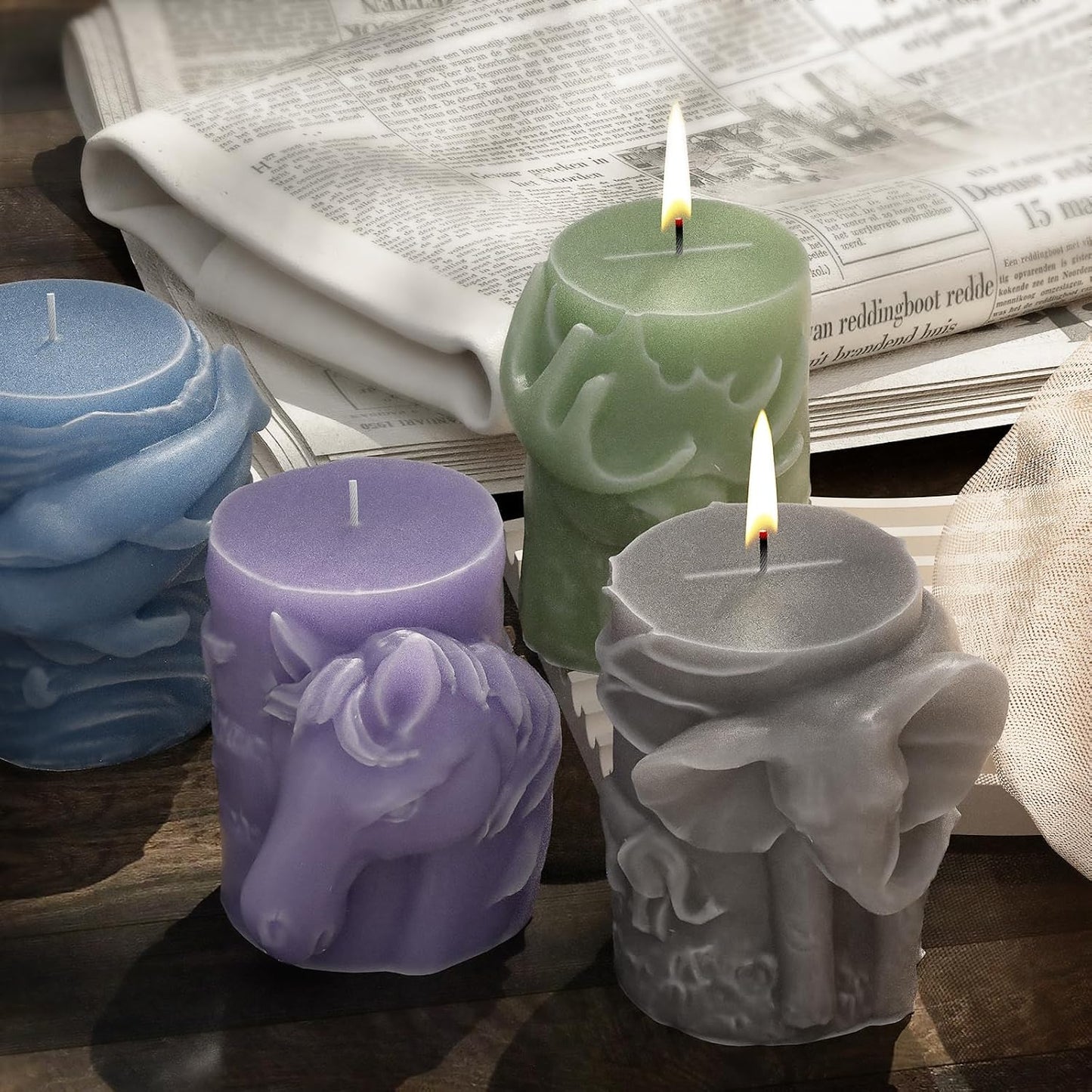 Cylinder Elephant Silicone Molds - Resin, Cake, Soap & Clay Molds - Candle Making & Craft Supplies