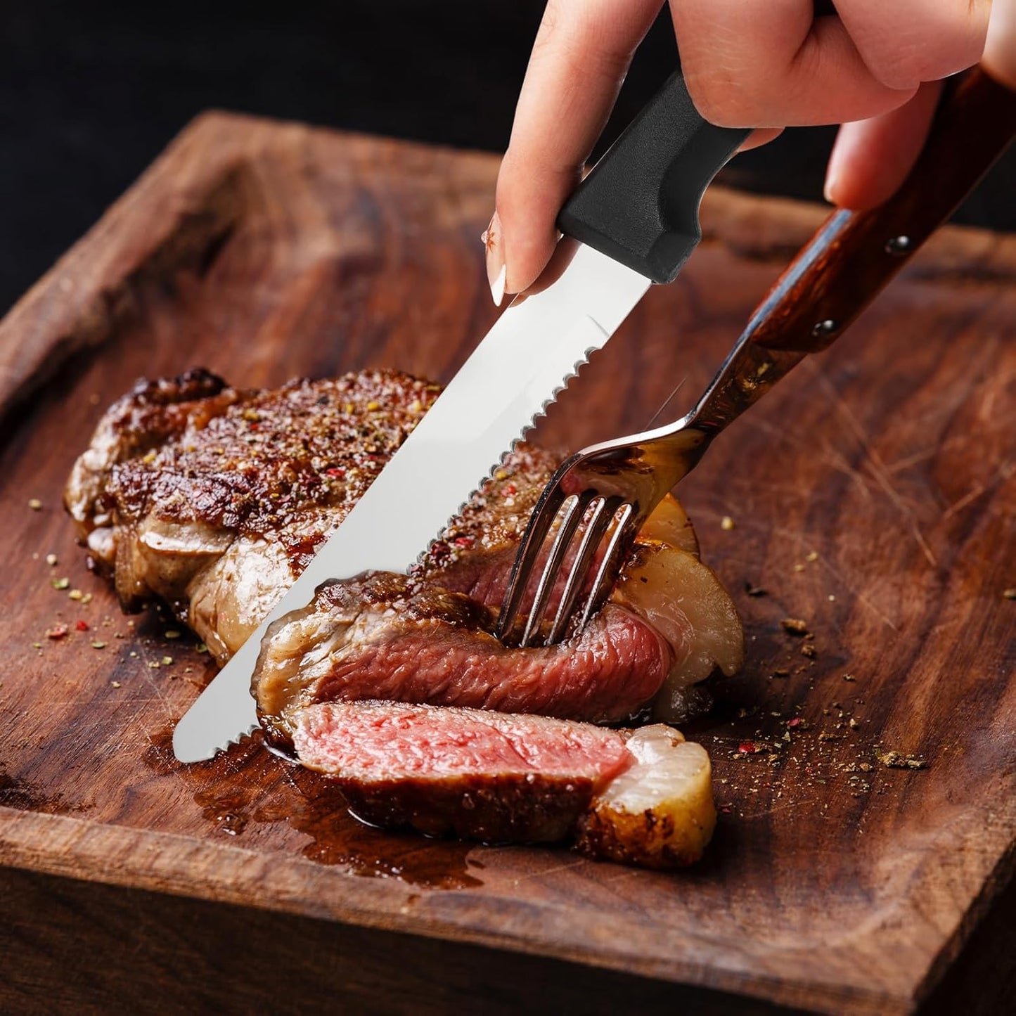 36 PCS Steak Knife Set - Stainless Steel Steak Knifes 8.7 Inch with Dishwasher Safe Steak Knoves,Metal Steak Knife,Dinner Knife Silverware for Home,Kitchen or Restaurant
