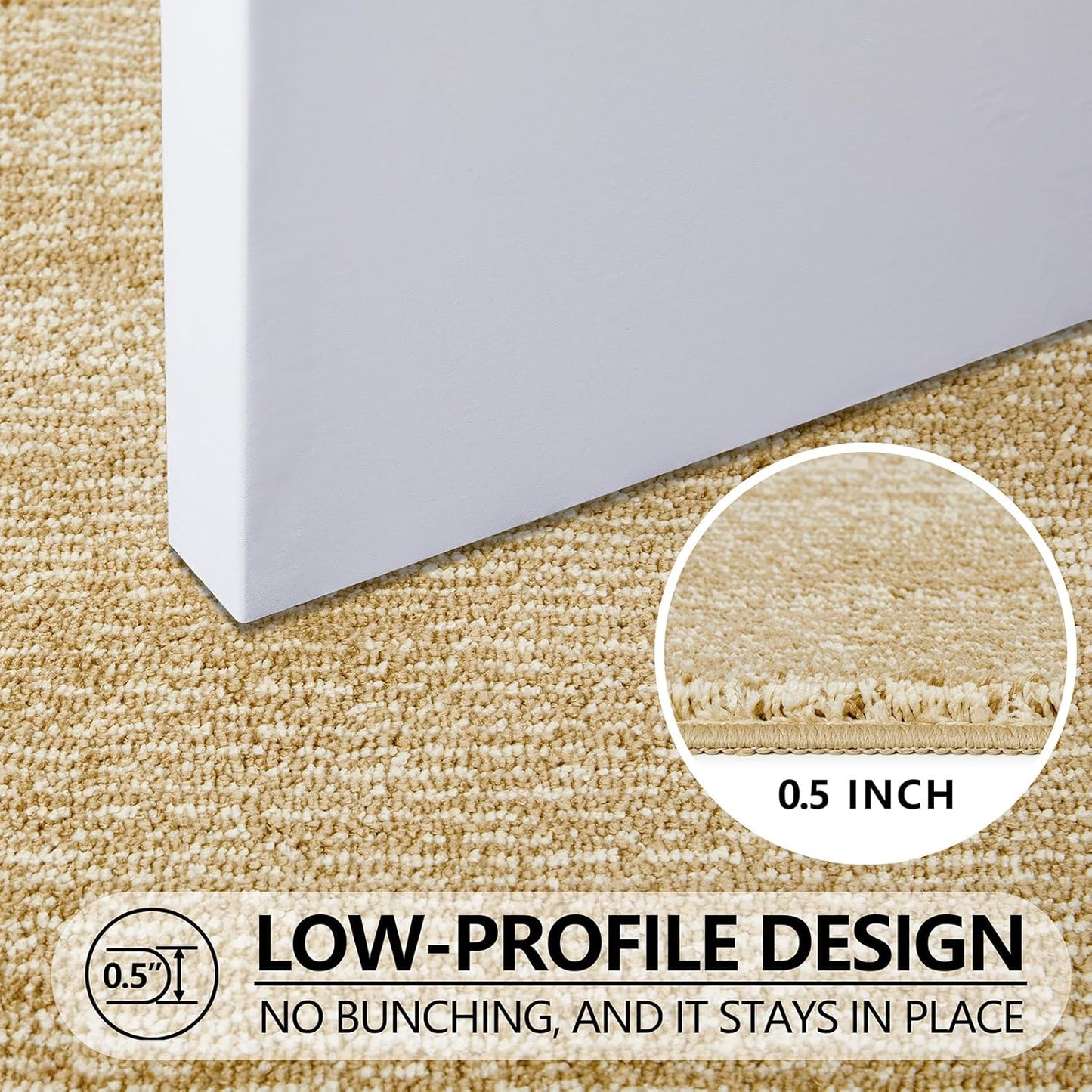 REFETONE Indoor Doormat, Front Door Mat 24"x36" Absorbent Rubber Backing Non Slip Back Door Mats, Washable Low-Profile Inside Floor Mat Door Rugs for Entryway, Resist Dirt Mud Mat for Dogs, Brown