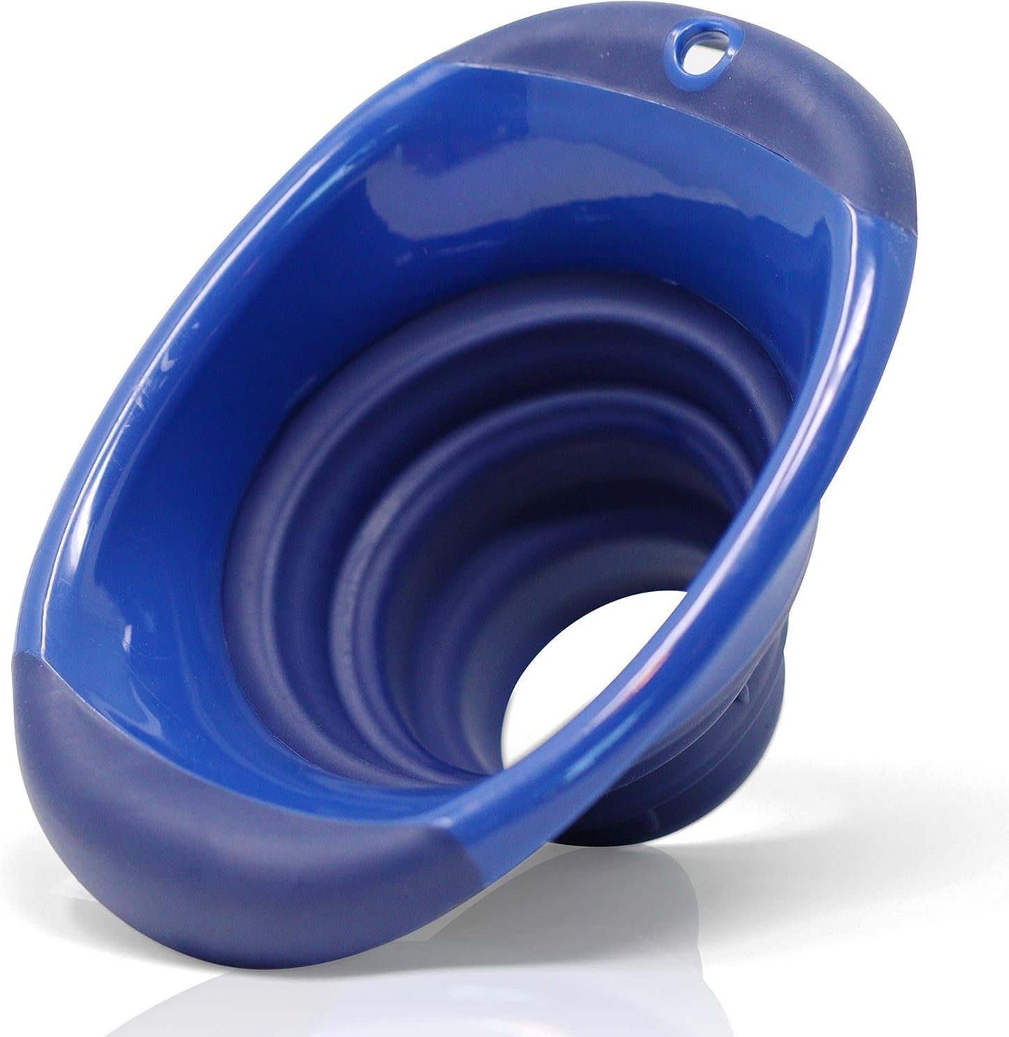 Kitchen Canning Funnel – Collapsible Silicone Food Funnel for Wide Mouth and Regular Mason Jars – Flexible Use for Coffee, Liquid, Jam, Cooking, Baking, Crafts - Blue