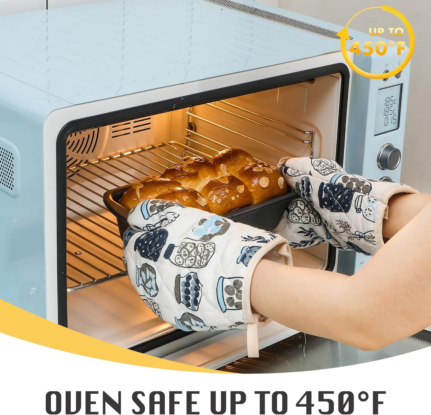 HONGBAKE 3 Pack Loaf Pan Set, 8.5 x 4.5 Inches With Wide Grips Nonstick Bread Tin, 1Lb Perfect for Homemade Baking, Grey