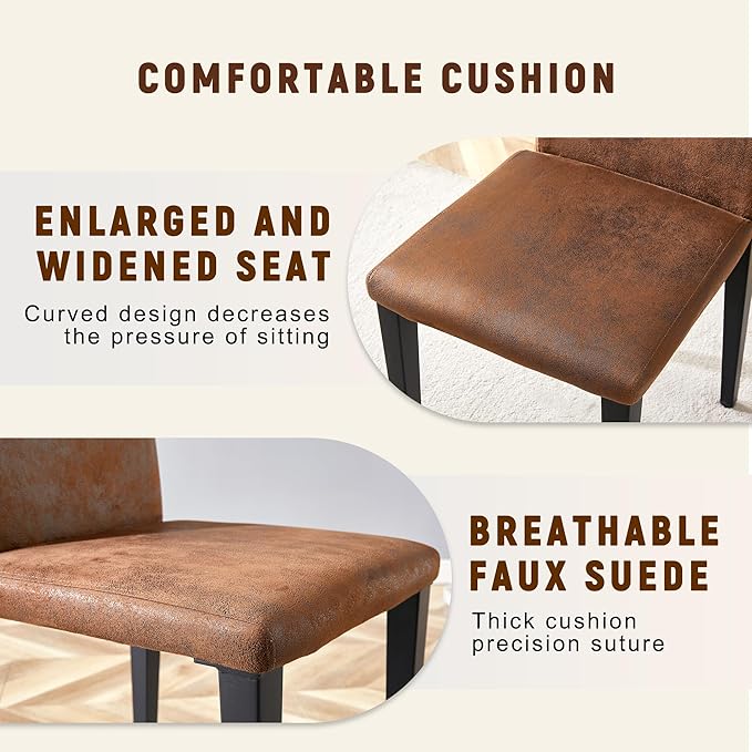 86.6" Dining Table Set for 8, Modern 9 Piece Wood Kitchen Table and Chairs Set, Rectangle Dining Room Table with 8 PU Leather Upholstered Chairs, Ideal for Home, Kitchen, or Apartment Dining