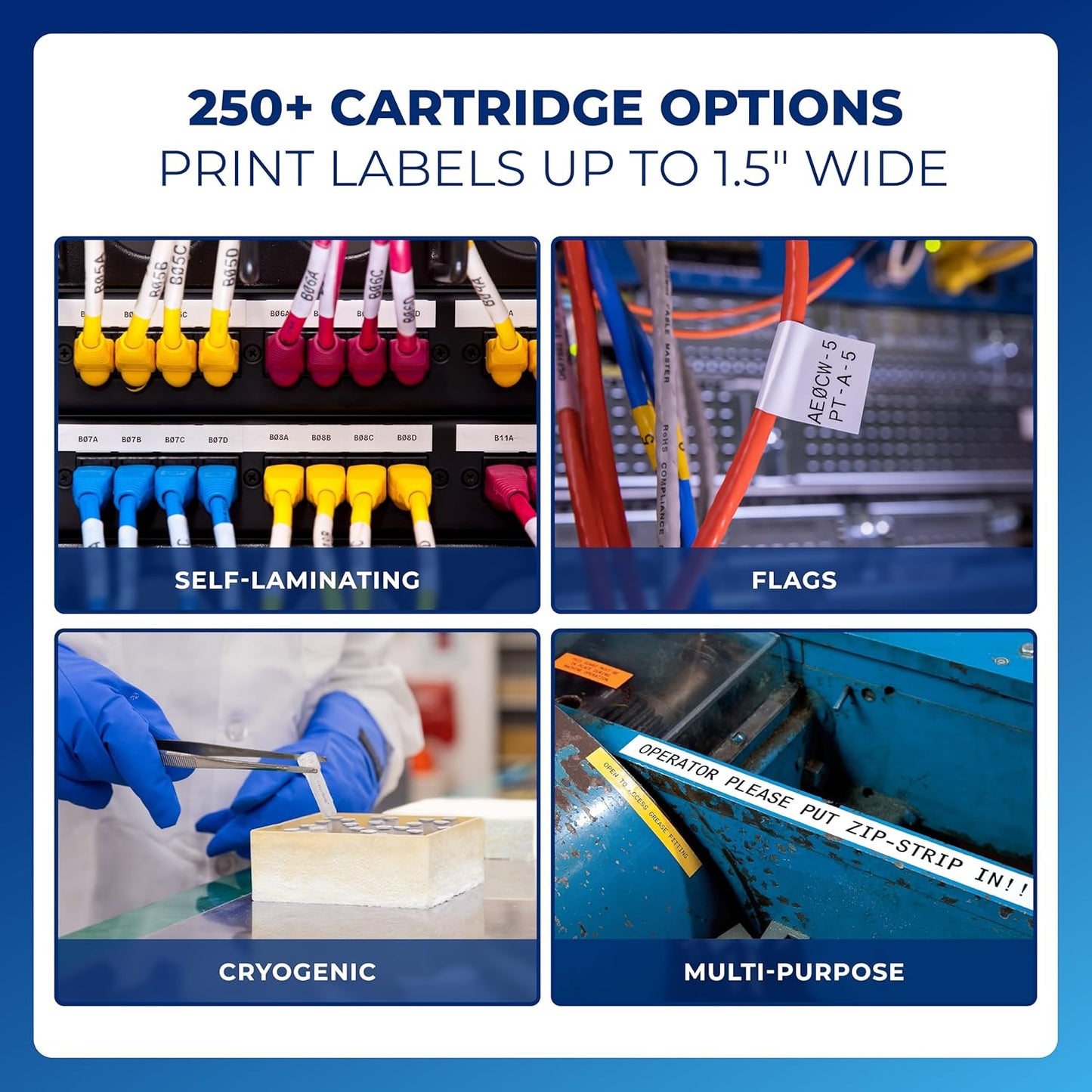 Brady M510 Portable Industrial Label Printer Kit with Safety and Facility ID Software, Carrying Case, Label Cartridge, Rechargeable Battery and Charger, 3.75" H x 5.75" W x 10" D