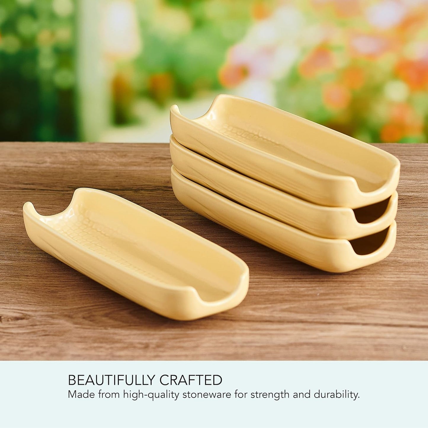 Pfaltzgraff Callie Stoneware Corn Dishes, Set Of 4, Yellow