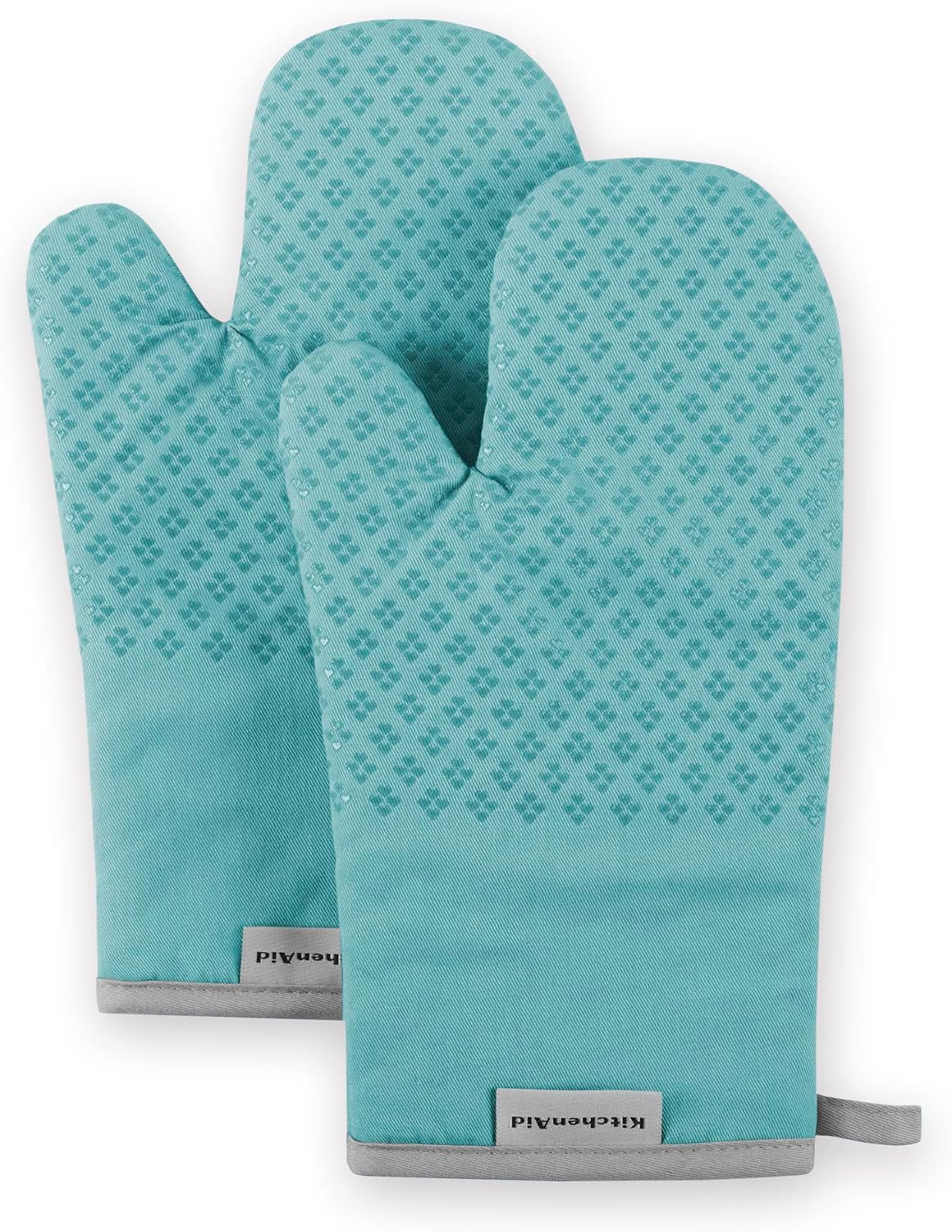 KitchenAid Asteroid Oven Mitt Set, 7"x12.5", Aqua Sky, 2 Piece