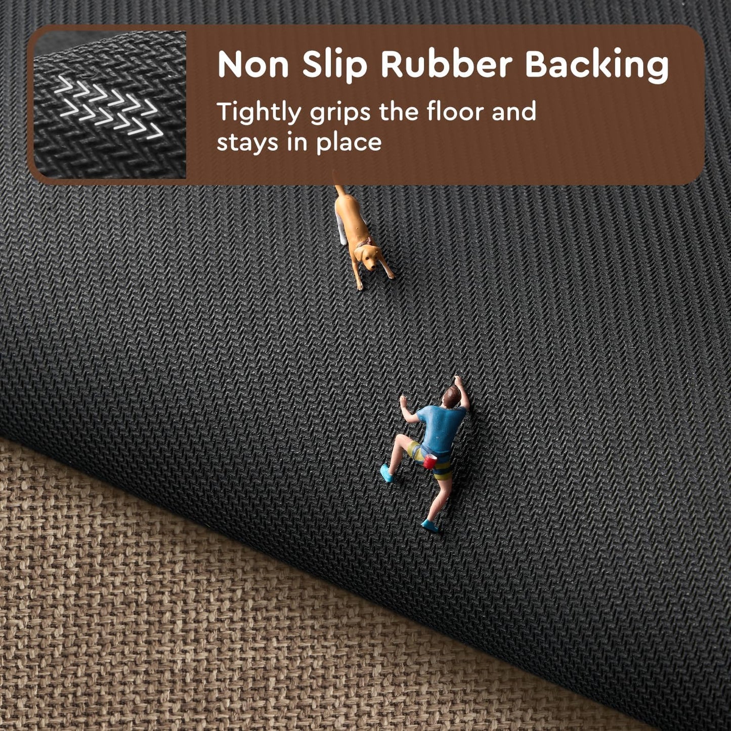 tchdio Kitchen Mats for Floor, Rubber Backed Kitchen Rugs Non Slip Washable, Superior Absorbent Kitchen Runner Rug Easy to Clean, Comfort Kitchen Floor Mat Front of Sink (Tan, 20" × 32")