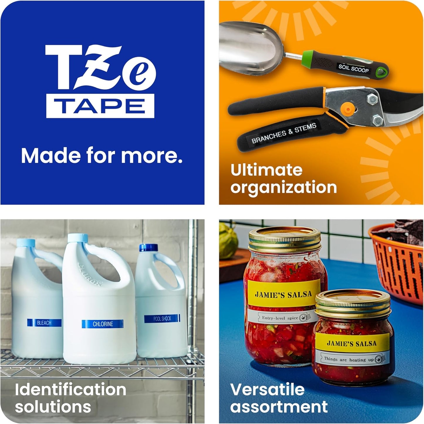 Brother Genuine TZe211~1/4" Black Print on White Label Tape. Each: 0.23 in x 26.2 ft (6 mm x 8 m)