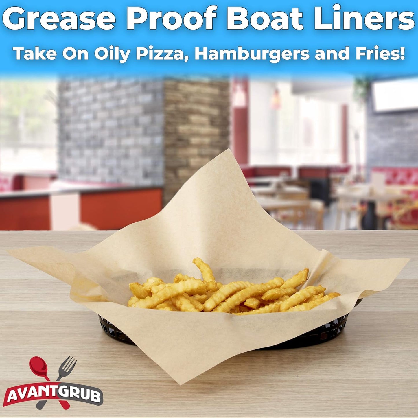 Eco Friendly, Grease Proof 12" x 12" Deli Wrap 500 Pk. Best Kraft Food Wrapping Paper Sheets for Picnic, Festival, Fair or BBQ. Perfect Liner for Tray, Basket or Boat. Quality Bulk Restaurant Supply