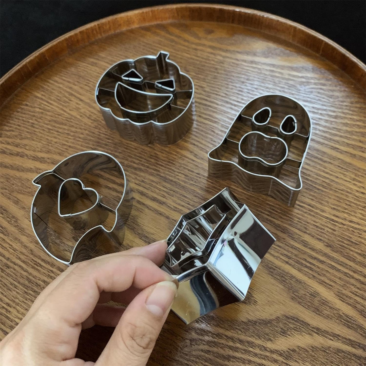 Halloween Cookie Cutter Set-4 Piece-2.5 Inch-Diswasher Safe-Mini Halloween Cookie Cutter Shape for Baking