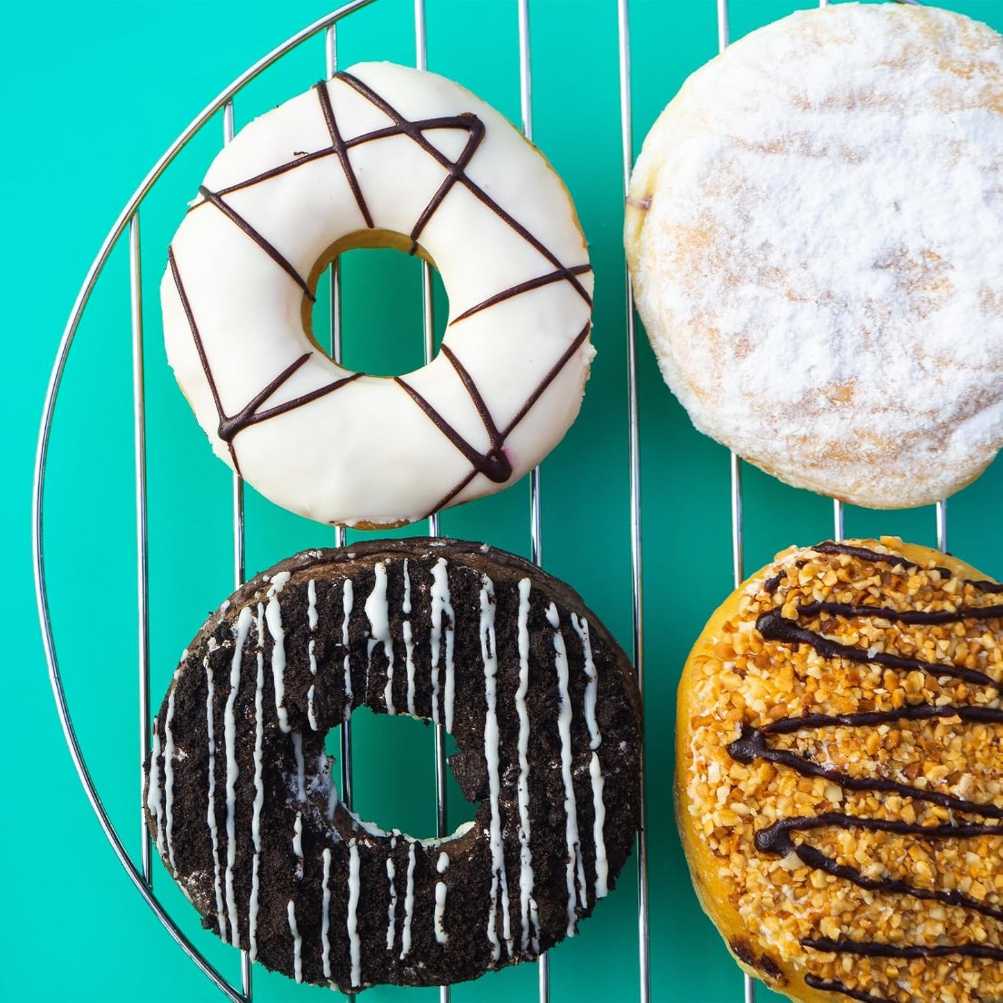 uxcell 2 Pcs Round Cooking Rack with Legs, Dia 13 Inch 304 Stainless Steel Barbecue Grill for Cooking Baking Barbecue Air Fryer Racks, Silver