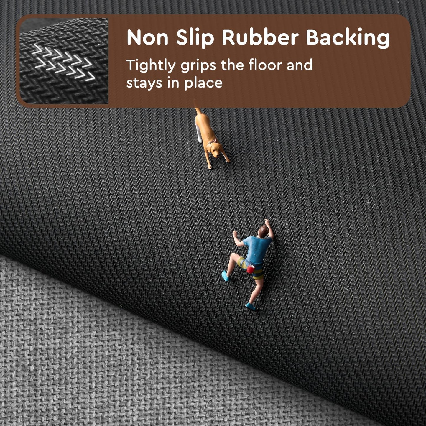 tchdio Kitchen Mats for Floor, Rubber Backed Kitchen Rugs Non Slip Washable, Superior Absorbent Kitchen Runner Rug Easy to Clean, Comfort Kitchen Floor Mat Front of Sink (Grey, 20" × 70")