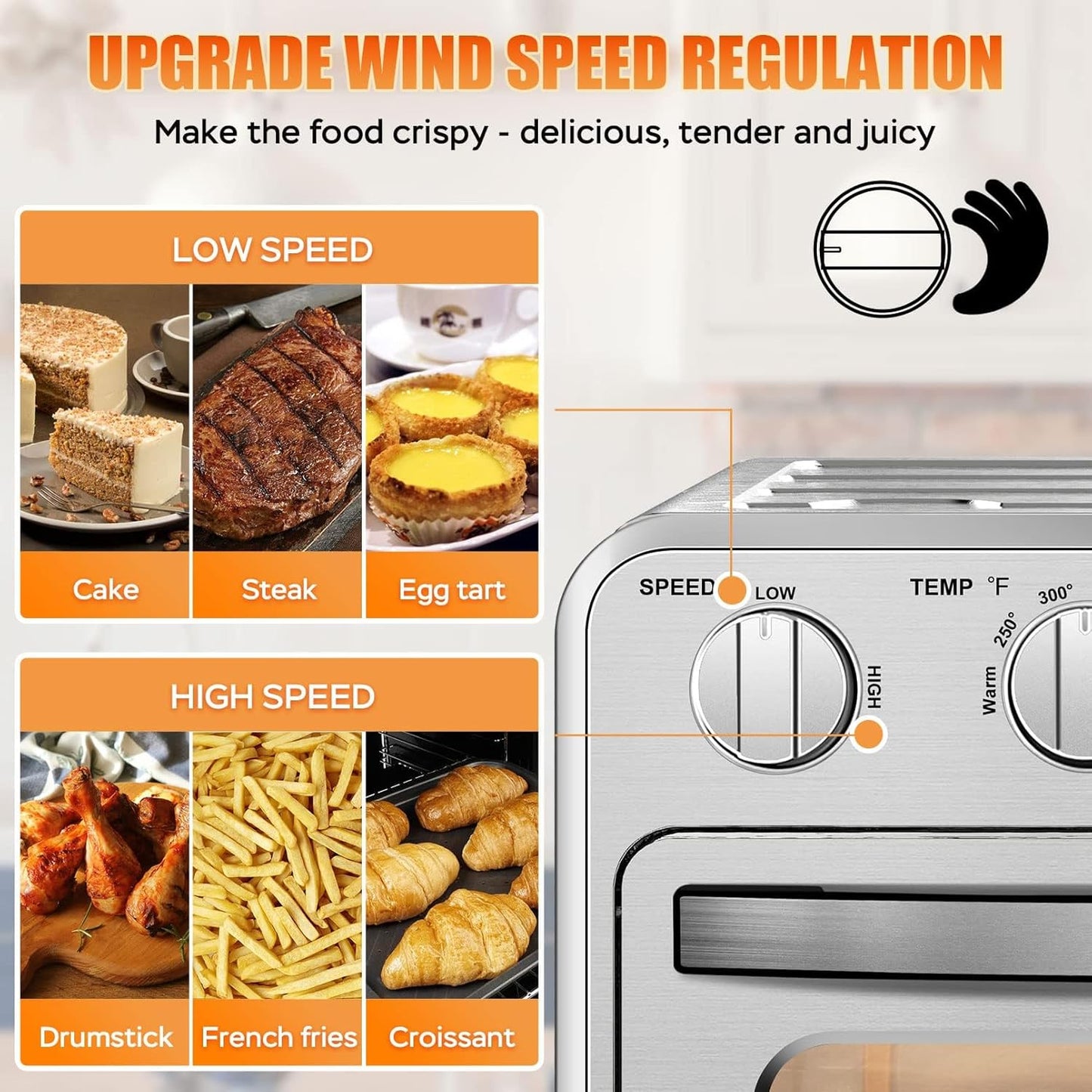 Air Fryer, Geek Chef Convection Air Fryer Toaster Oven, 4 Slice Toaster Airfryer Countertop Oven, Electric Hot Oven Oilless Cooker, Accessories, ETL Listed, 16QT