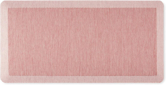 Martha Stewart Mira Modern Heathered Anti-Fatigue Air-Infused Kitchen Mat, Spice Red, 19.6"x39"
