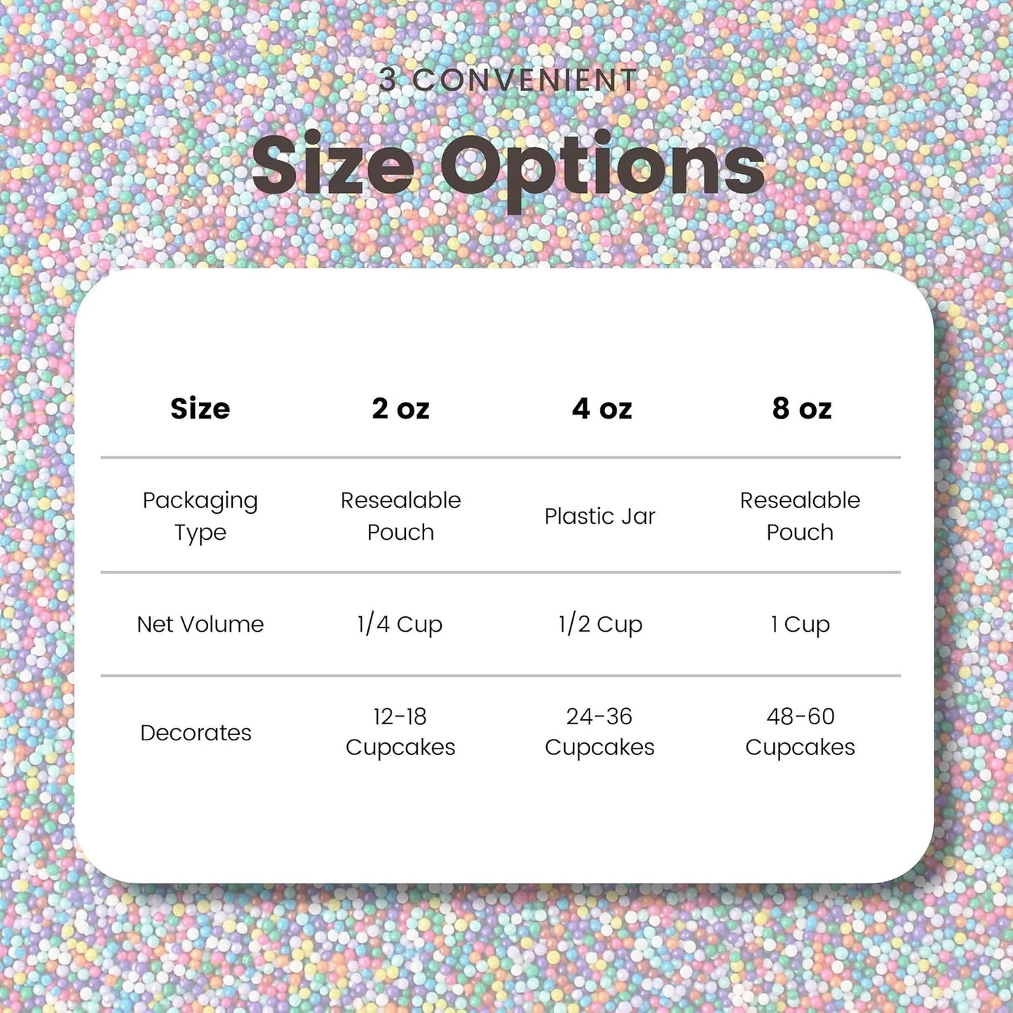 Sprinkle Pop Cool Rainbow Nonpareil Sprinkle Mix| with hues of Blue Purple Pink Non Pareil Sprinkles| Decorating Nonpareils Made in USA for Birthday Cupcakes Donuts Cakes Cookies, 4oz