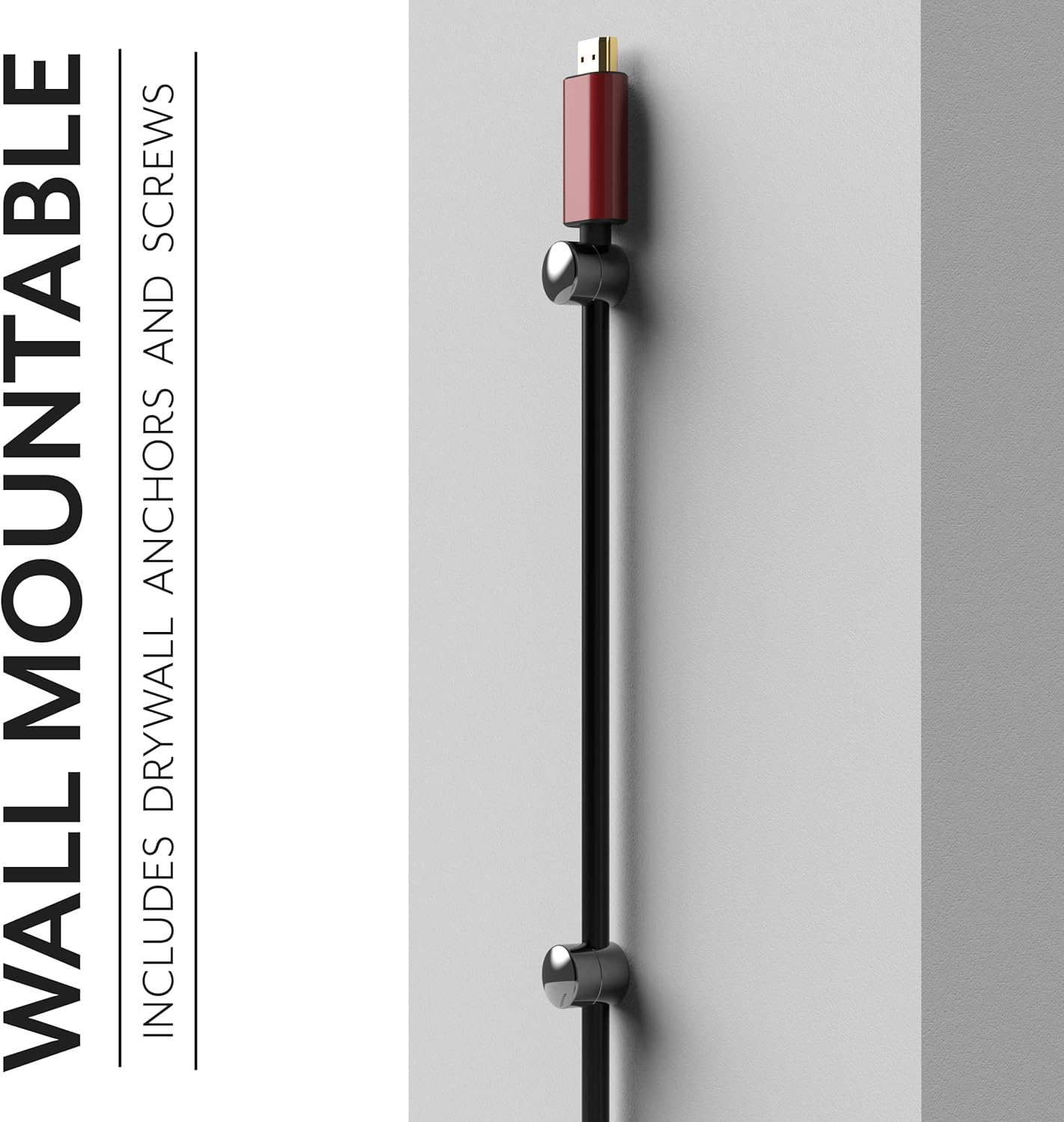 Cable Anchors for Desk Organization Gun Metal | Premium Aluminum Cord Organizers | Charger + Cable Management Clips for Home & Office | Stylish, Sturdy, & Functional | (3 Pack)