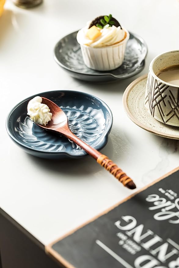 Spoon Holder for Stove Top, Ceramic Spoon Rest for Multiple Utensils, Large Spoon Rest for Stove Top, Modern Farmhouse Kitchen Decor Utensil Holder for Spoons Ladles Tongs Spatula