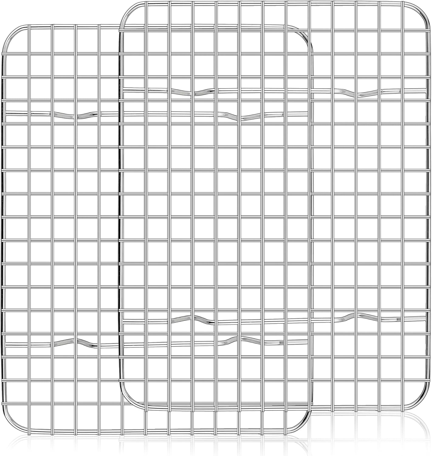 Homikit 2 Pack Cooling Rack Set, 8.7" x 6.3" Stainless Steel Baking Rack for Bacon Bread Pizza, Mini Metal Wire Oven Racks for Cooking Fit Small Toaster Oven Pan, Rust Free & Dishwasher Safe
