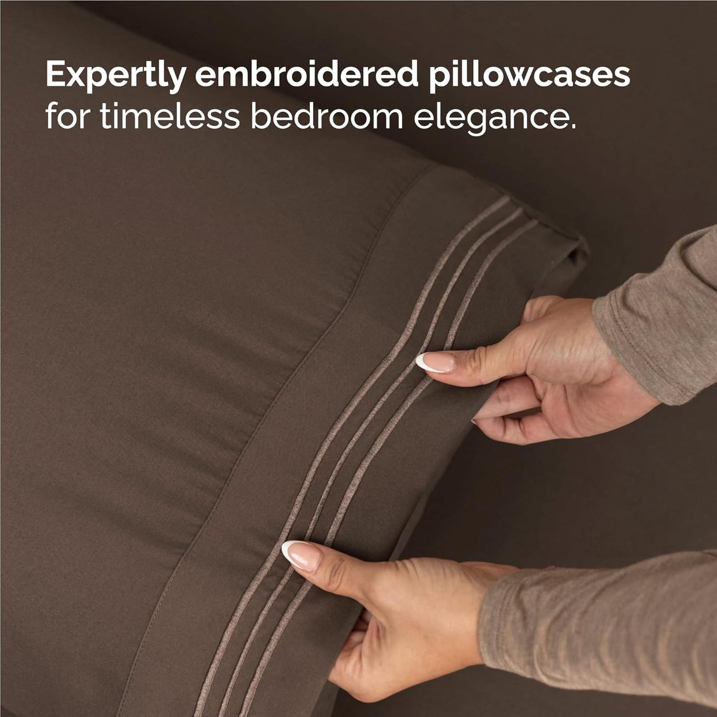 Twin XL Size 3 Piece Sheet Set - Comfy Breathable & Cooling Bed Sheets Set - Hotel Luxury Bedding for Women, Men, Kids, Teens, Boys & Girls - Deep Pockets, Ultra-Soft, Wrinkle Free - Oeko-Tex - Brown