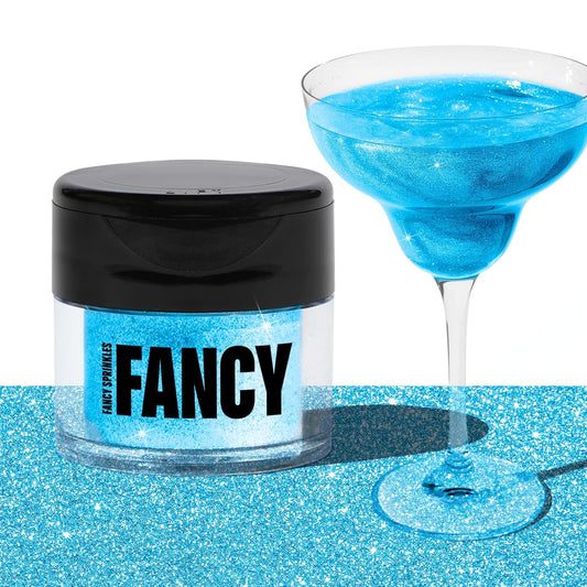 Fancy Sprinkles Aquamarine Blue Premium Edible Glitter, 100% Edible Glitter for Sparkling Food & Drinks No Taste or Texture (4gm)