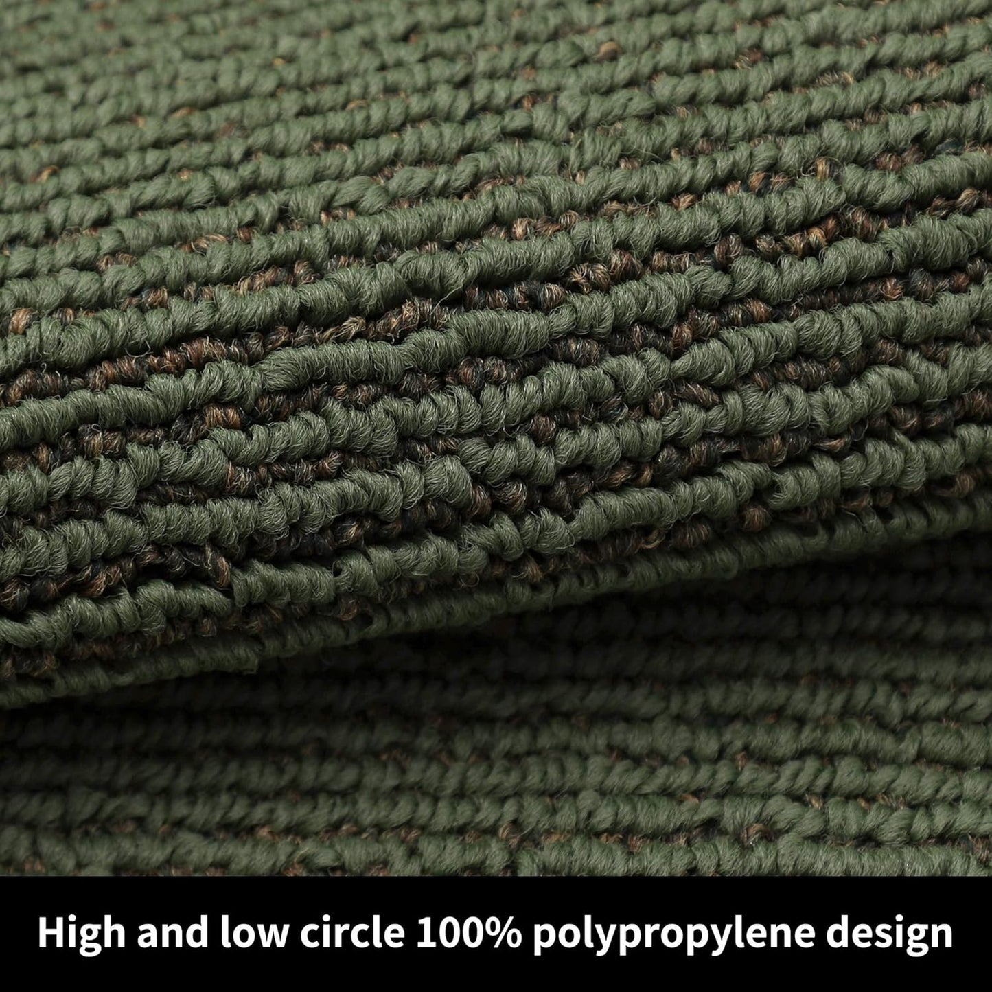 COSY HOMEER 24x35 Inch/24X60 Inch Kitchen Rug Mats Made of 100% Polypropylene Strip TPR Backing 2 Pieces Soft Kitchen Mat Specialized in Anti Slippery and Machine Washable,Green