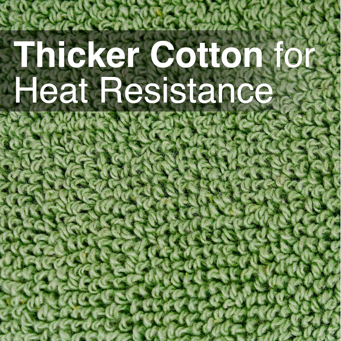 RITZ Terry Potholder & Hot Pad: Heat Resistant, Durable 100% Cotton – Ergonomically Designed for Optimal Grip, Easy-Care Machine Washable, Perfect for Your Kitchen – Cactus Green, 2-Pack