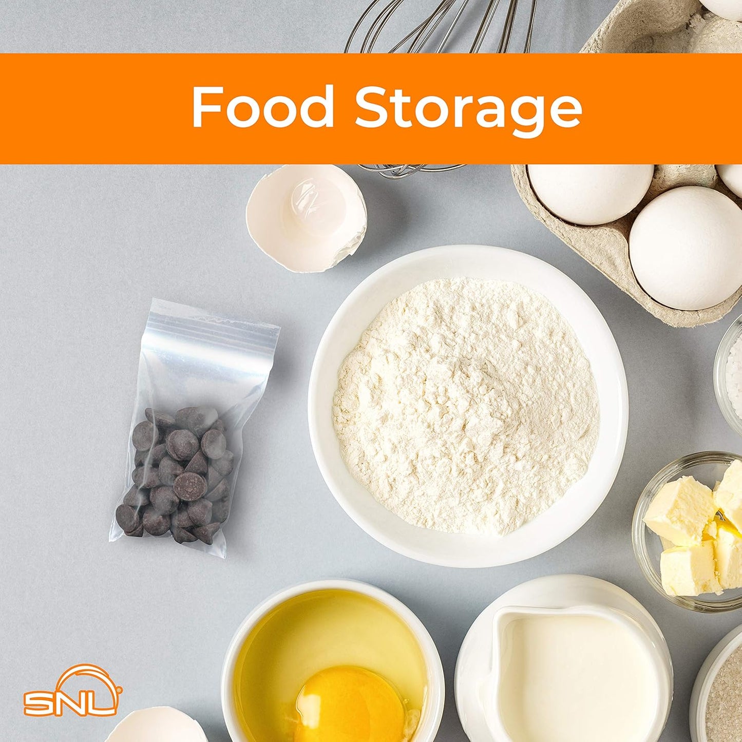 SNL Quality Zipper Lock Reclosable Clear Disposable Plastic Bags, Strong | 2" X 3" - 2 MIL - 1,000 Bags