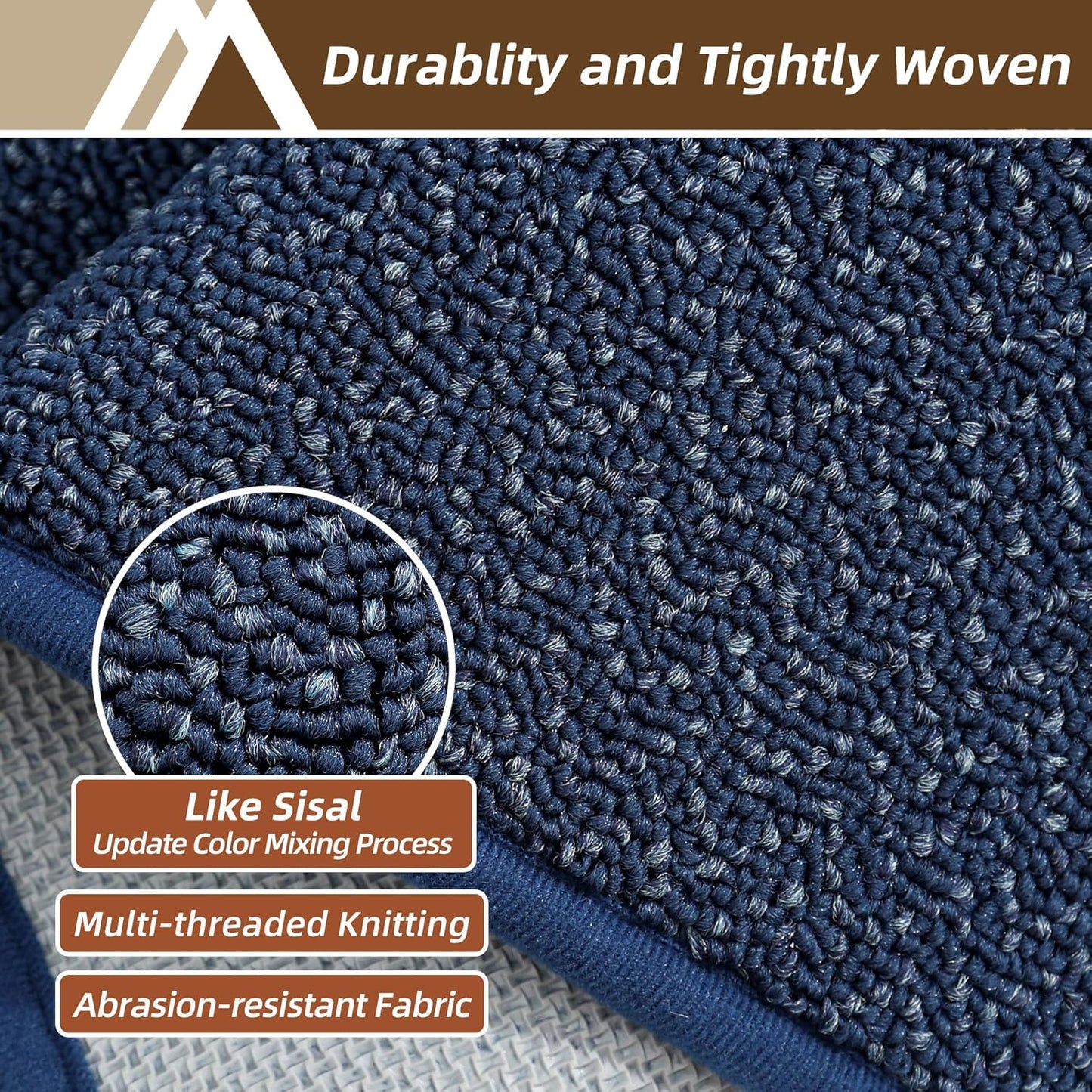 COSY HOMEER Kitchen Rugs 20"x32" Non-Slip Kitchen Mats for Floor Absorbent Stain Resistant Kitchen Floor Mat Machine Washable Rugs for Kitchen,Hallway,Sink,Navy Blue