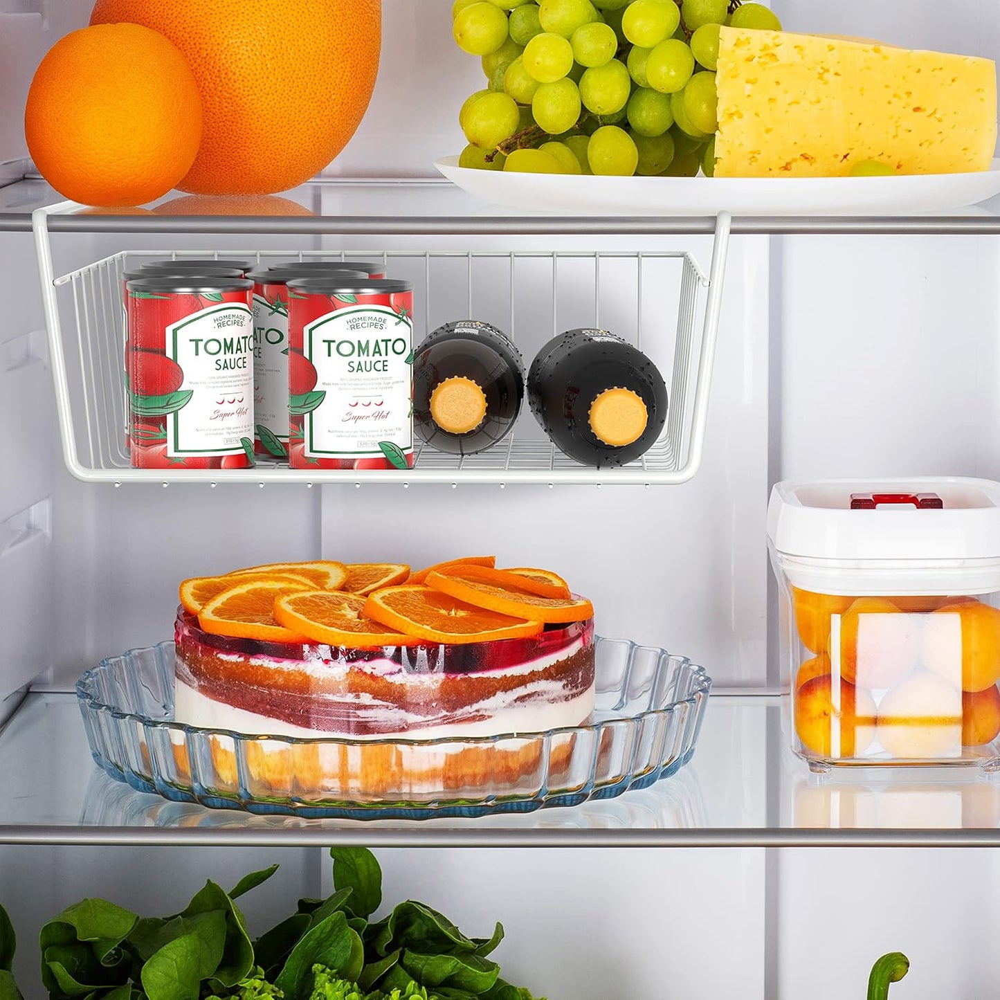 Simple Houseware 6PK Under Shelf Basket, White