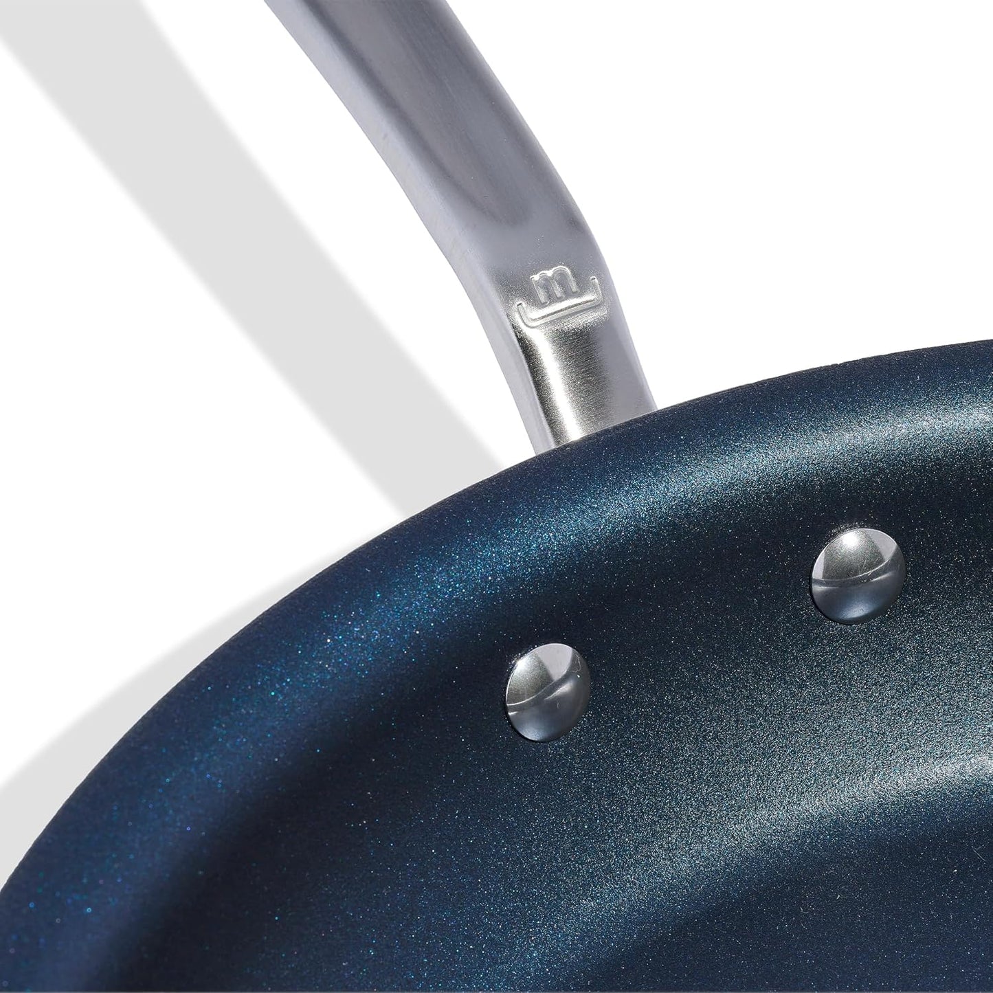 Made In Cookware - 12" Non Stick Frying Pan (Harbour Blue) - 5 Ply Stainless Clad Nonstick - Professional Cookware - Induction Compatible