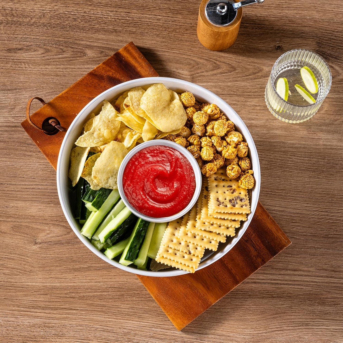 AmorArc 9.8’’ Ceramic Serving Bowls, 95 OZ Extra Large Salad Bowls Set of 2, Stoneware Oversized Bowls with Rustic Terracotta Underside for Salad, Soup and Dinner. Large Bowls for Entertaining&Gift