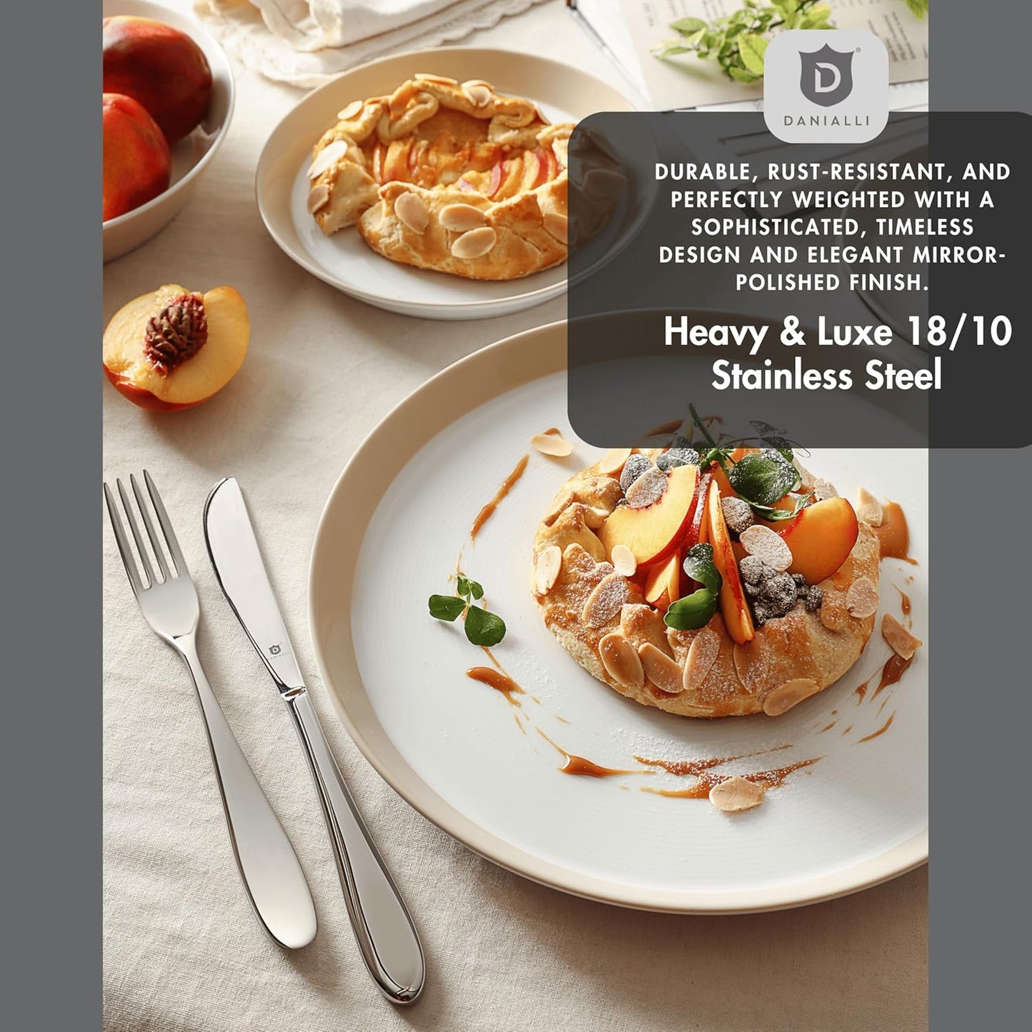 Silverware Set for 12 | 18/10 Stainless Steel Flatware Set | Mirror Finish, Heavy-Duty, Dishwasher Safe, Elegant & Durable, Built to Last (60-Piece, Marettimo)