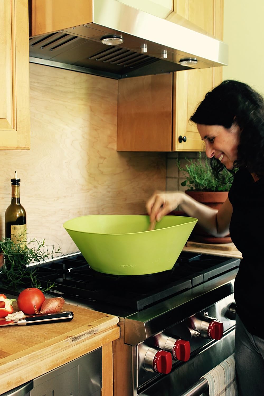 Frywall 10 (Medium) - Black - Splatter Guard, as Seen on Shark Tank