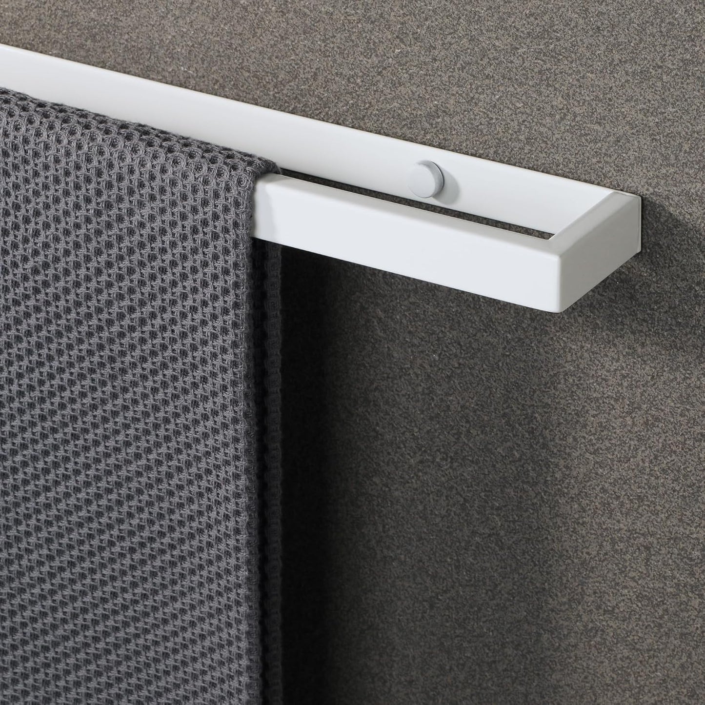 Alise Bath Towel Bar,Wall Mount Towel Holder Towel Rack Towel Hanger for Bathroom Lavatory,16 Inch SUS304 Stainless Steel Towel Rail,White Finish GJF040-W