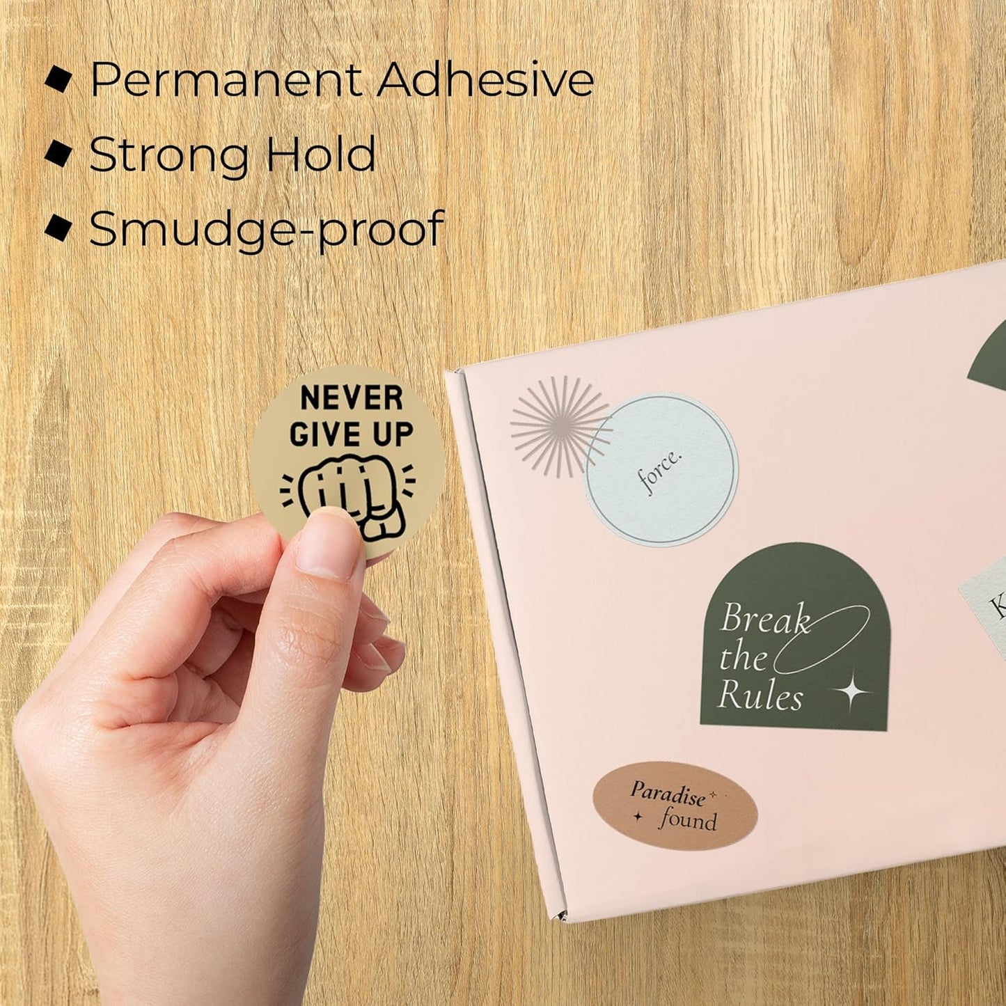 Perco Light Brown 2-inch Round Circle Thermal Sticker Labels - 735 Labels/Roll, Direct Thermal Printer Compatible, Permanent Adhesive, Vibrant Colors, Strong Hold, Perforated for Easy Use—Made in USA