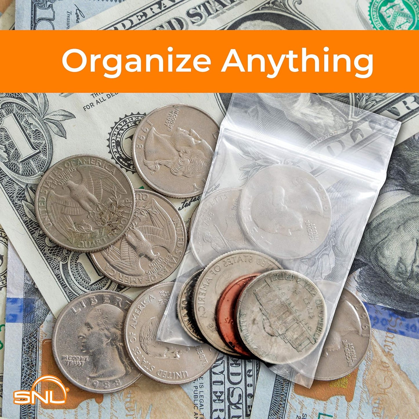 SNL Quality Zipper Lock Reclosable Clear Disposable Plastic Bags, Strong | 1.5" X 2" - 2 MIL - 1,000 Bags