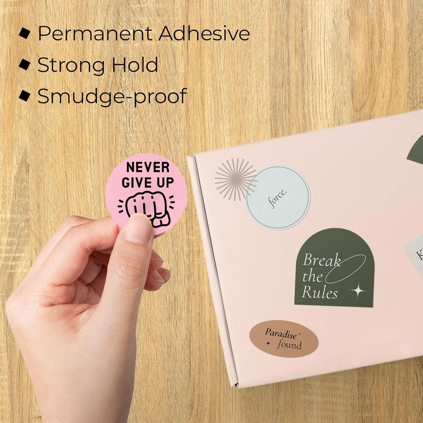 Perco Pink 2-Inch Perforated Circle Dot Thermal Sticker Labels — 735 Stickers/Roll, Direct Thermal Printer Compatible—with Permanent Adhesive for Organizing, Color Coding, Bin Labeling—Made in USA